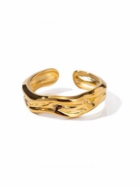 18K Gold Plated Adjustable Ring
